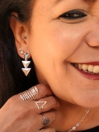 Brinco Triangulo Prisma Prata 925