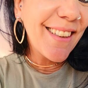 Brinco Dourado Elos Elegance