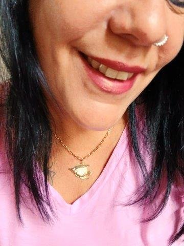 Colar Peixe-Anjo Dourado